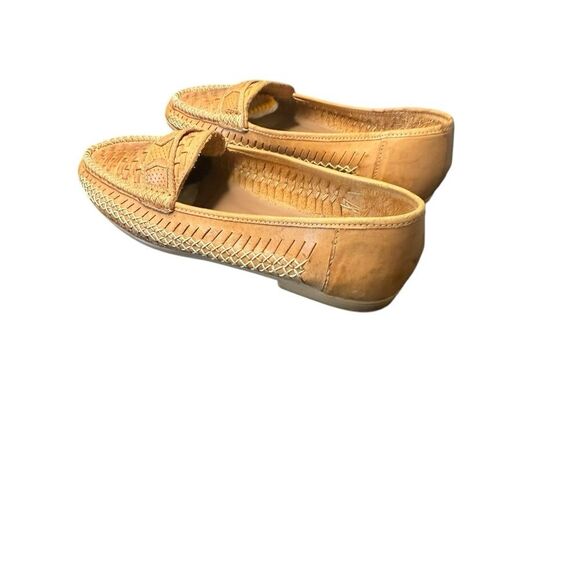HippoPotamus Tan Woven Leather Loafers – Men’s Size 8D – Made in Brazil